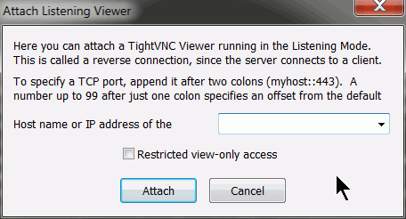 TightVNC Attach Listening Viewer